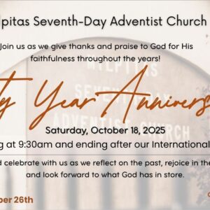Milpitas Church 60th Anniversary flyer